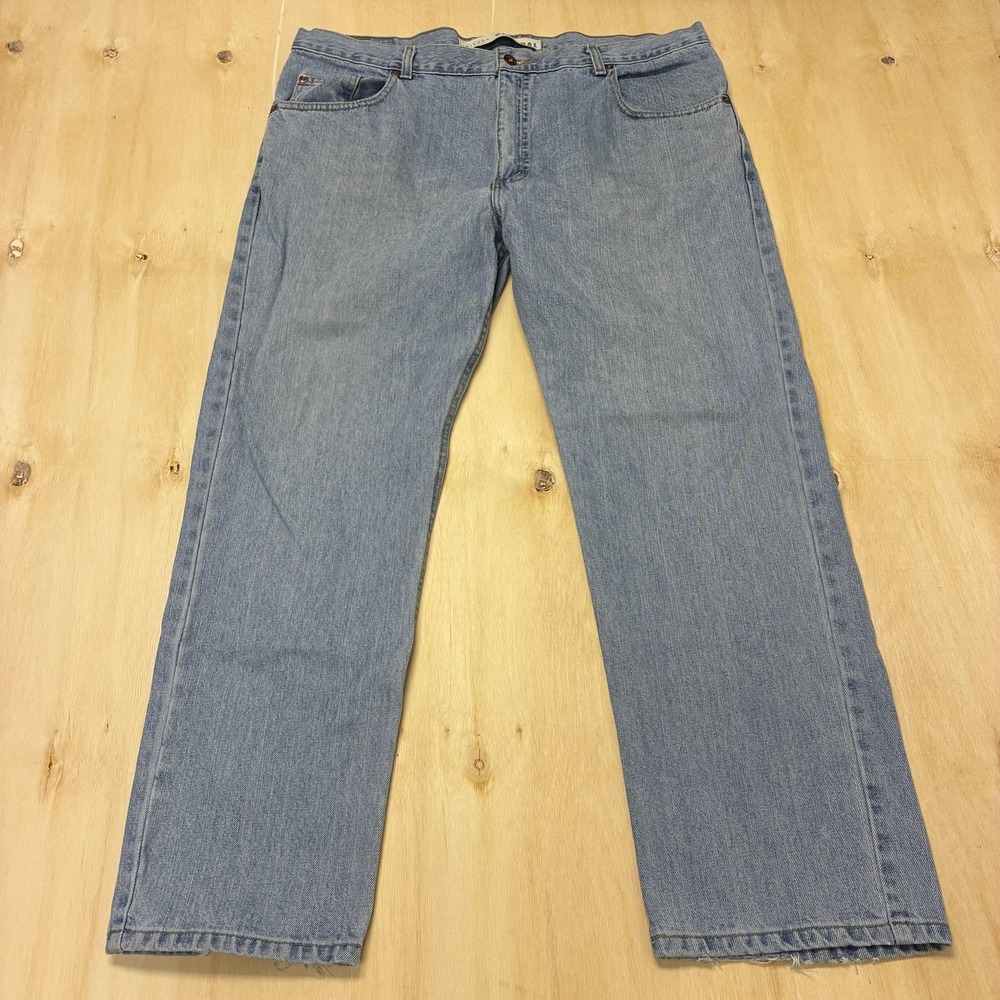 Arizona Jean Company Jeans Mens 40x29 Light Wash Blue Denim Straight Casual
